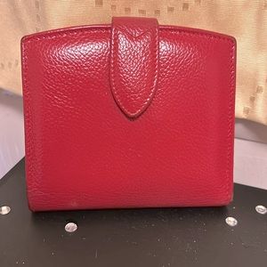Coach Red Leather Bifold Women's Wallet